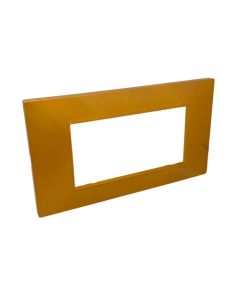 Placca 4 Posti Arancio Compatibile Vimar Plana - Tot Electric