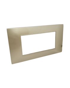 Placca 4 Posti Champagne Compatibile Vimar Plana - Tot Electric