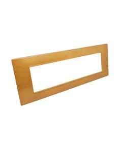 Placca 7 Posti Arancio Compatibile Vimar Plana - Tot Electric