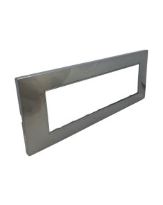 Placca 7 Posti Grigio Scuro Compatibile Vimar Plana - Tot Electric