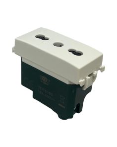 Presa Bivalente 16A 250V TOT-618-B Compatibile Vimar Plana