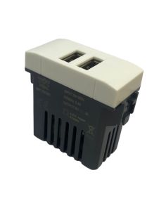 Presa USB Doppia 2A TOT-821-B Compatibile Living Light Bianco