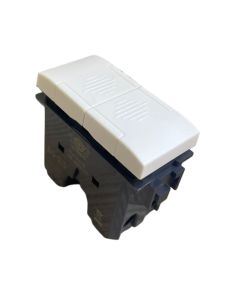 Pulsante Doppio 10A 250V TOT-827-B Compatibile Living Light N4036