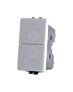 Pulsante Doppio 10A 250V Compatibile Matix Bianco M522-B TOT Electric