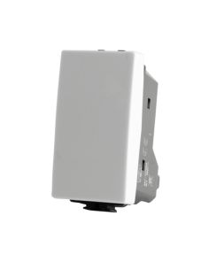 Pulsante Unipolare 10A 250V Compatibile Matix Bianco - TOT Electric