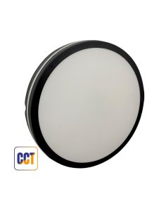 Plafoniera LED 40W Nera "Yisha" Ø280mm IP65 3CCT 4000lm - Mondo LED