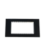 Placca Vetro 4 Posti Nera per Supporto Blu Living - Tot Electric