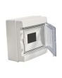 Centralino Da Parete Stagno 8 Moduli Grigio IP65 Portello Azzurrato