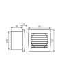 Aspiratore da Canale Ø100mm 230V 19W 100m³/h IPX4 "EOL100B" - Kanlux