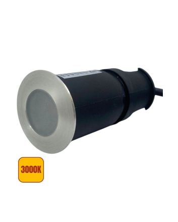 Faretto LED Calpestabile Ø40mm 2W 3000K IP67 Alluminio - Intec