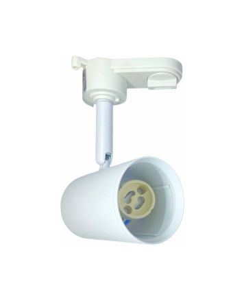 Portafaretto LED GU10 Ø53mm Bianco per Binario Trifase 