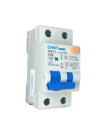 Magnetotermico Differenziale 2 Moduli 20A 30mA 4.5kA Curva C - Chint