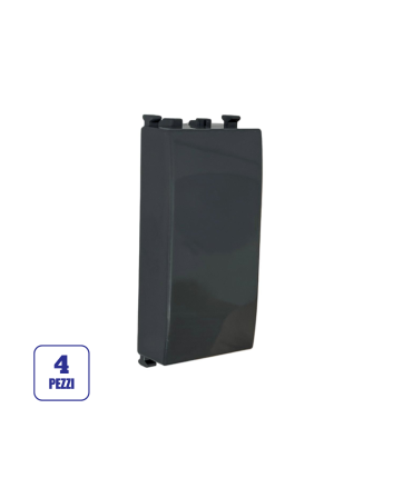 4x Copriforo Falso Polo Compatibili Vimar Plana Antracite - Tot Electric