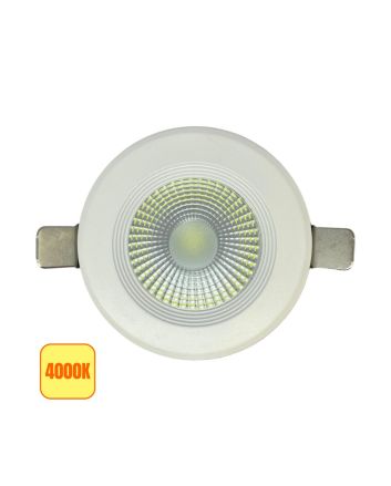 Faretto LED COB Tondo Incasso 7W con Trasformatore - 4000K