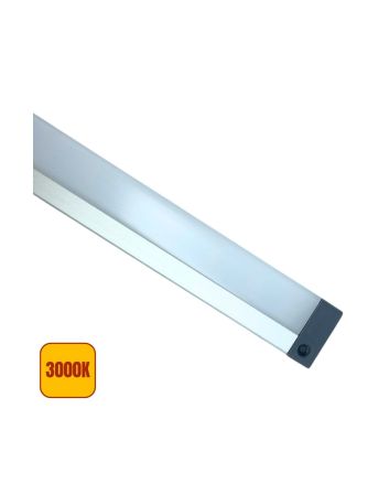Barra LED Giuntabile 30cm 3W Grigio Alluminio IP20 - 3000K Calda