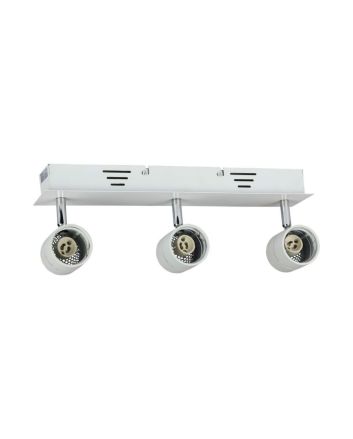 Applique Portafaretto Triplo Incasso GU10 VT-790-3619 IP20 Bianco