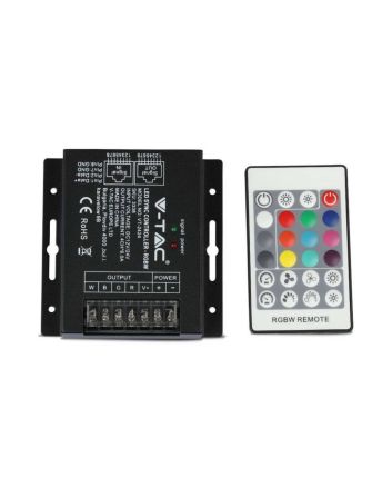 Controller LED RGB+W Dimmerabile con Telecomando 24 Tasti IP20 12-24V