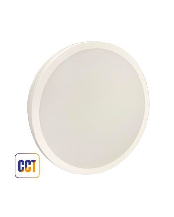 Plafoniera LED 40W Bianca "Yisha" Ø280mm IP65 3CCT 4000lm - Mondo LED